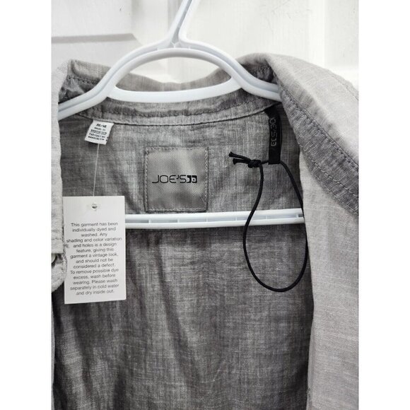 NWT Joe's Jeans Two Tone Gray Button Up Shirt Size M - Picture 4 of 10